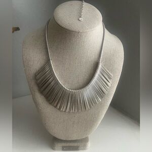 Stella & Dot Silver Fringe Necklace